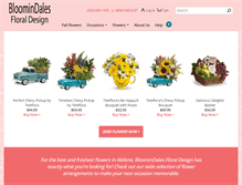 Tablet Screenshot of bloomindalesfloral.com
